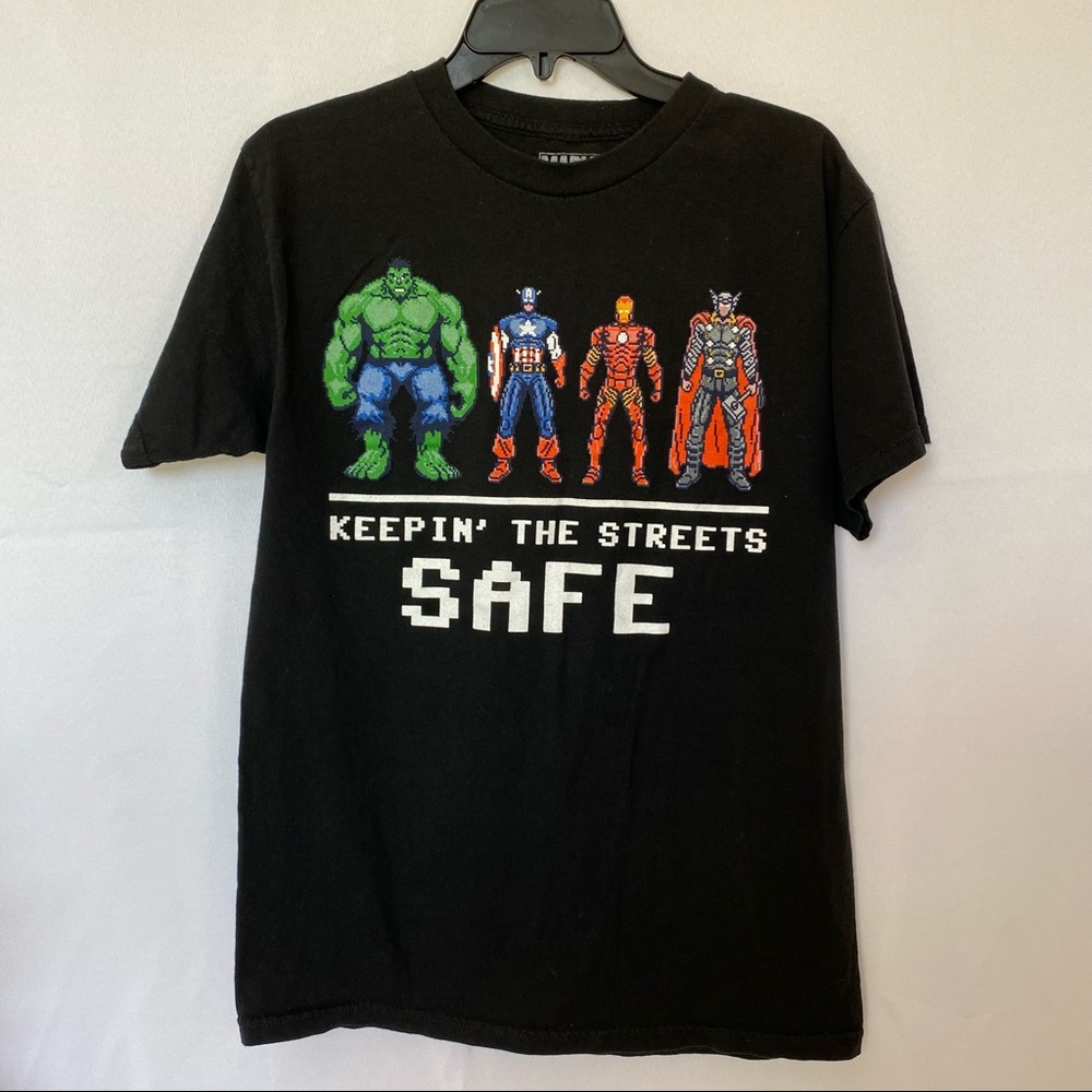 Marvel Keepin’ The Streets Safe Graphic T-shirt The‎ Avengers 16 Bit Hero’s